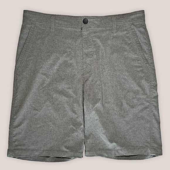 G.H. Bass & Co. Gray Green Board Shorts Bermuda Flat Front | 32" w 10" l - Picture 1 of 6
